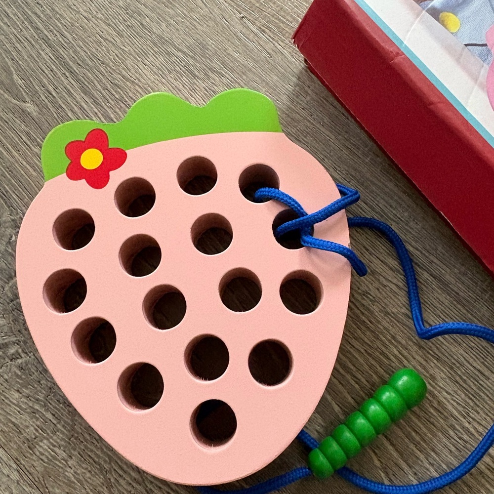 🛍️3 for $25🛍️ Strawberry Lacing Toy for Kids